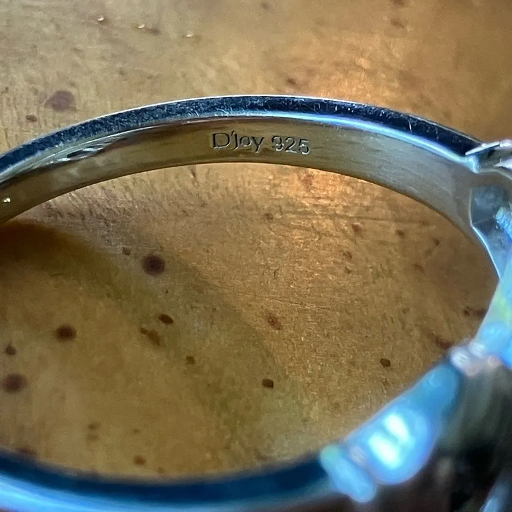 Natural Connemara Marble Sterling Silver Claddagh Ring Size 10 - Image 6