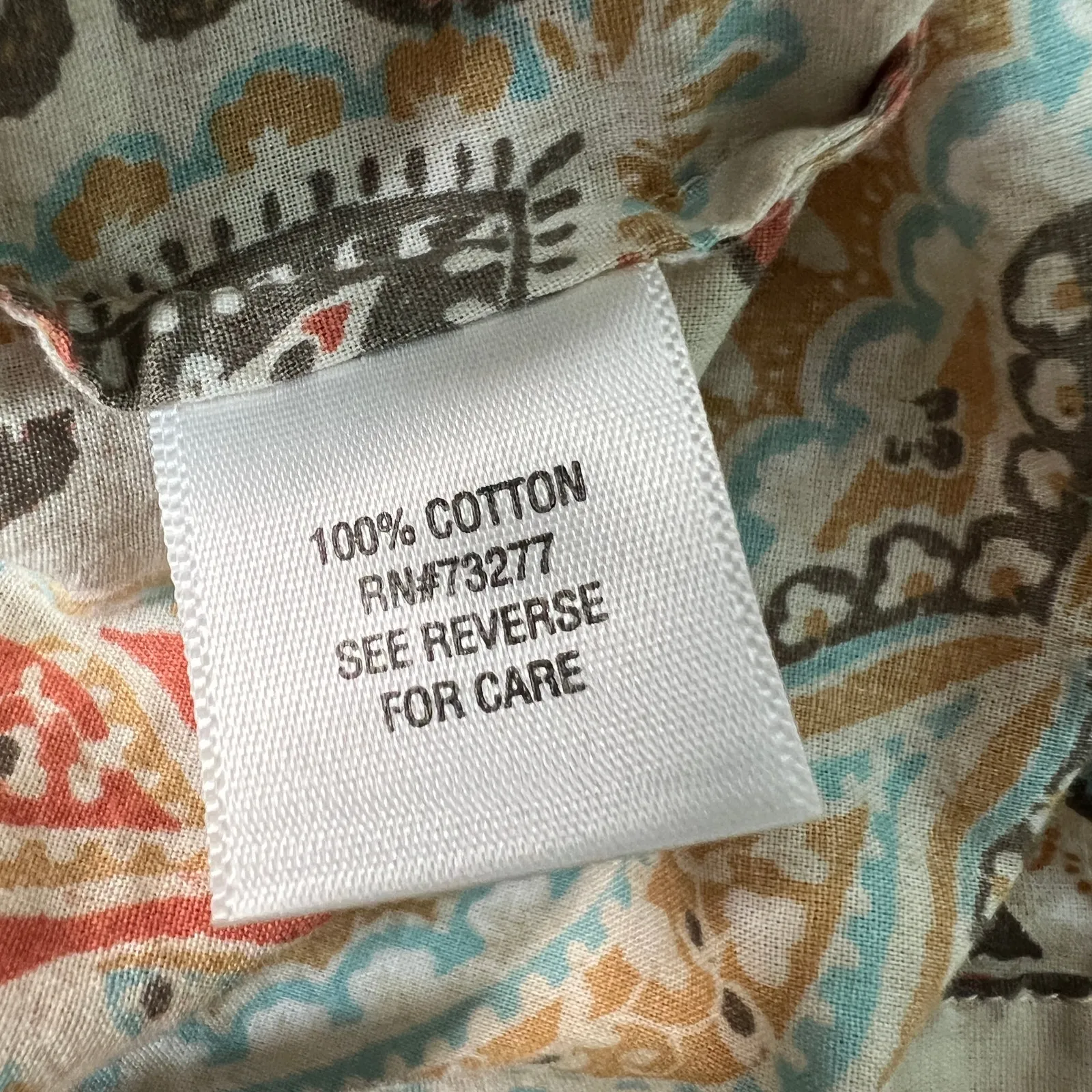 Croft & Barrow Paisley Print Shirt Womens 2X Breathable 100% Cotton Lightweight - Image 11