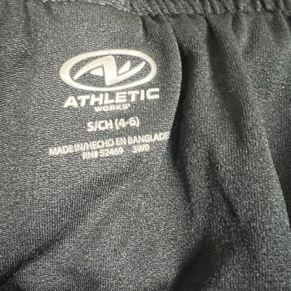 Athletic Works Shorts Womens S Black White Tie Dye Athleisure Workout Running - Image 3