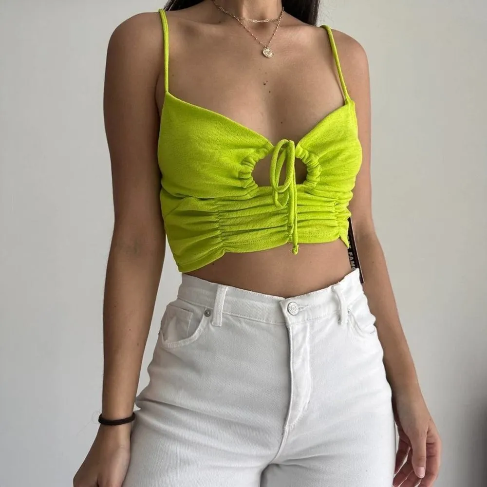 Almost Famous  slinky ruched crop top‎ - Image 2