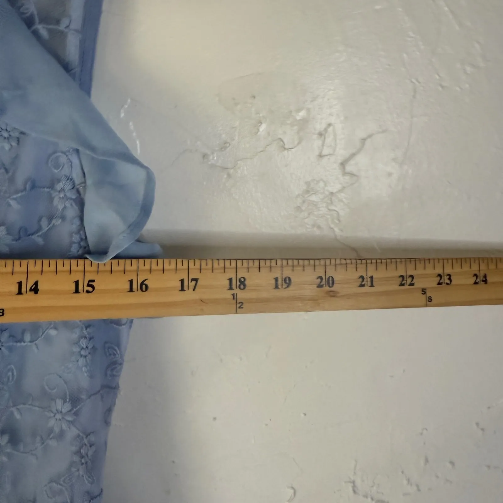 Sundance Light Blue Lace Floral Ruffle Trim Sleeveless Maxi‎ Dress Small Party - Image 4