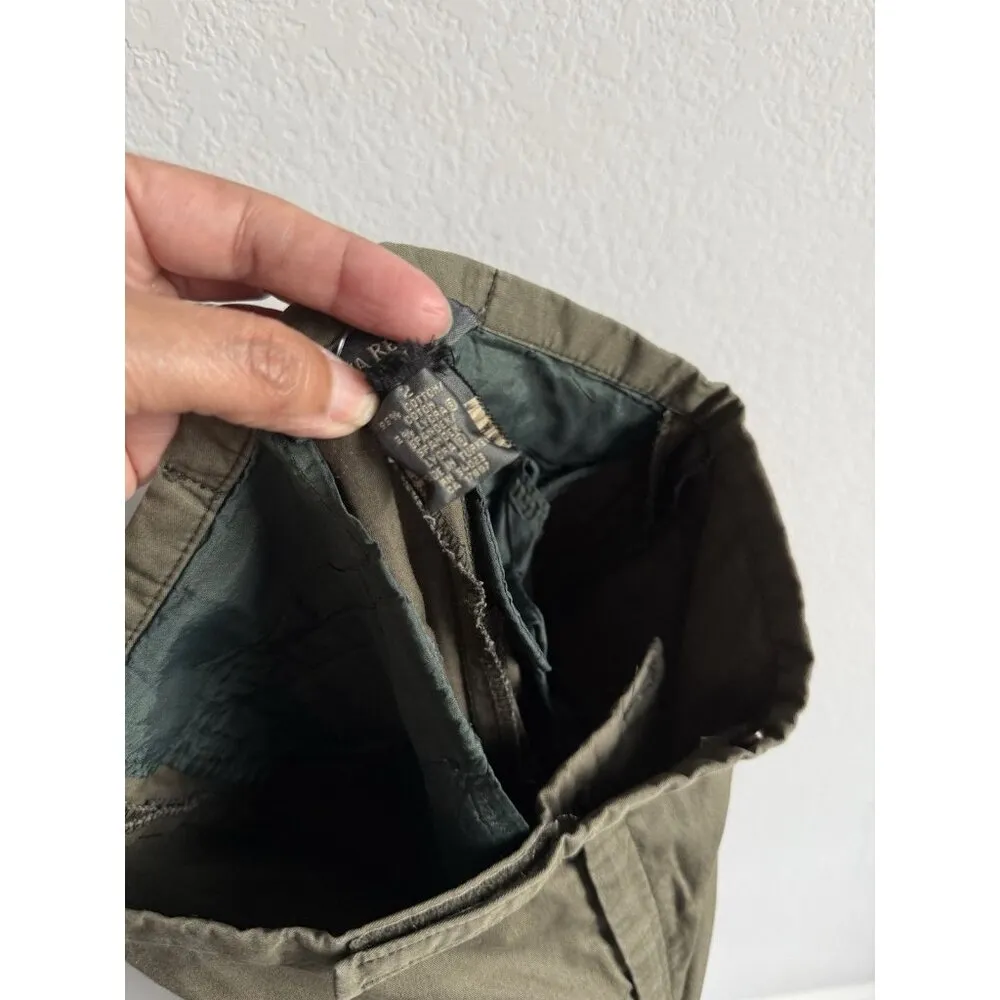 Banana Republic Stretch Women’s Size‎ 2 Olive Green Wide Leg Poplin Pants - Image 11