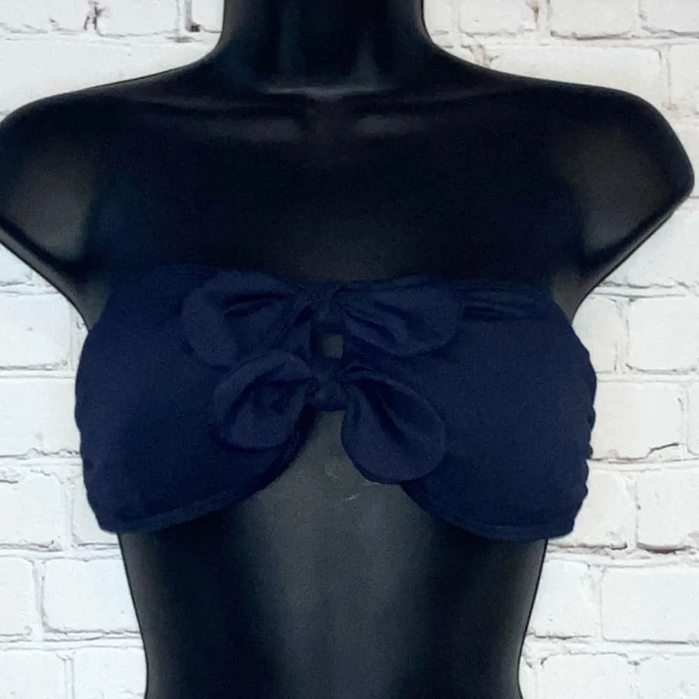 Juicy Couture Navy Strapless Double Bow Bikini Top - Image 2