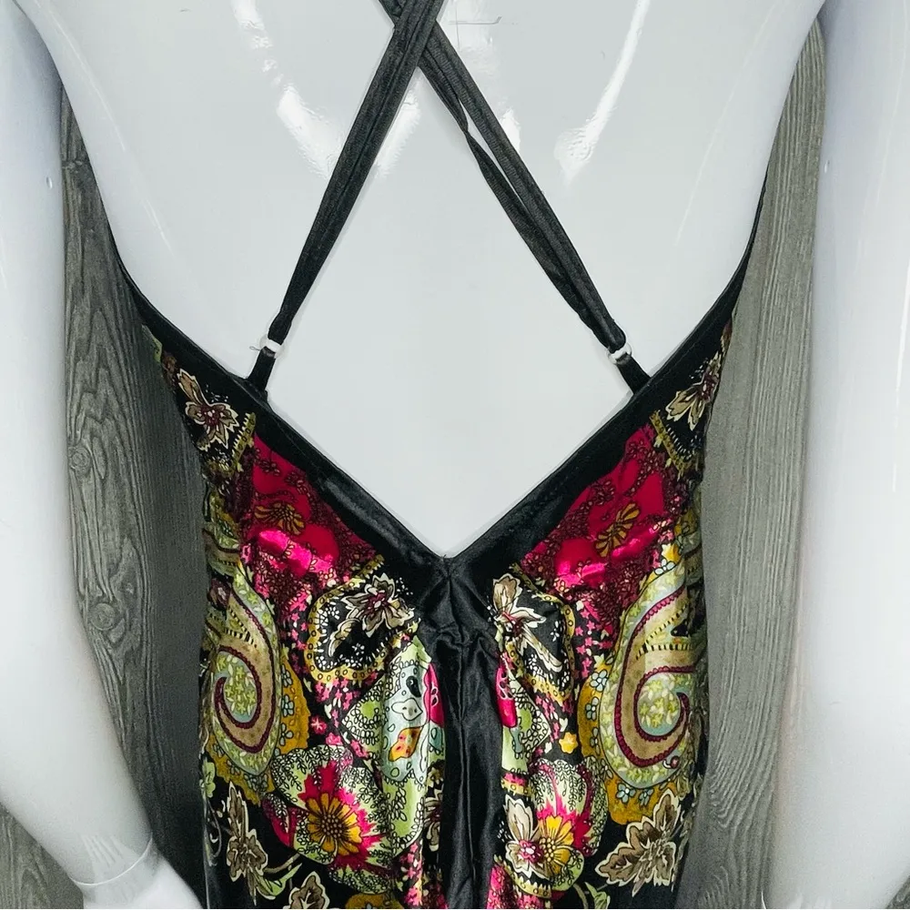 Cocoa blue Silky long sleeveless beach kimono asymmetrical handkerchief dress m Red Size M - Image 3