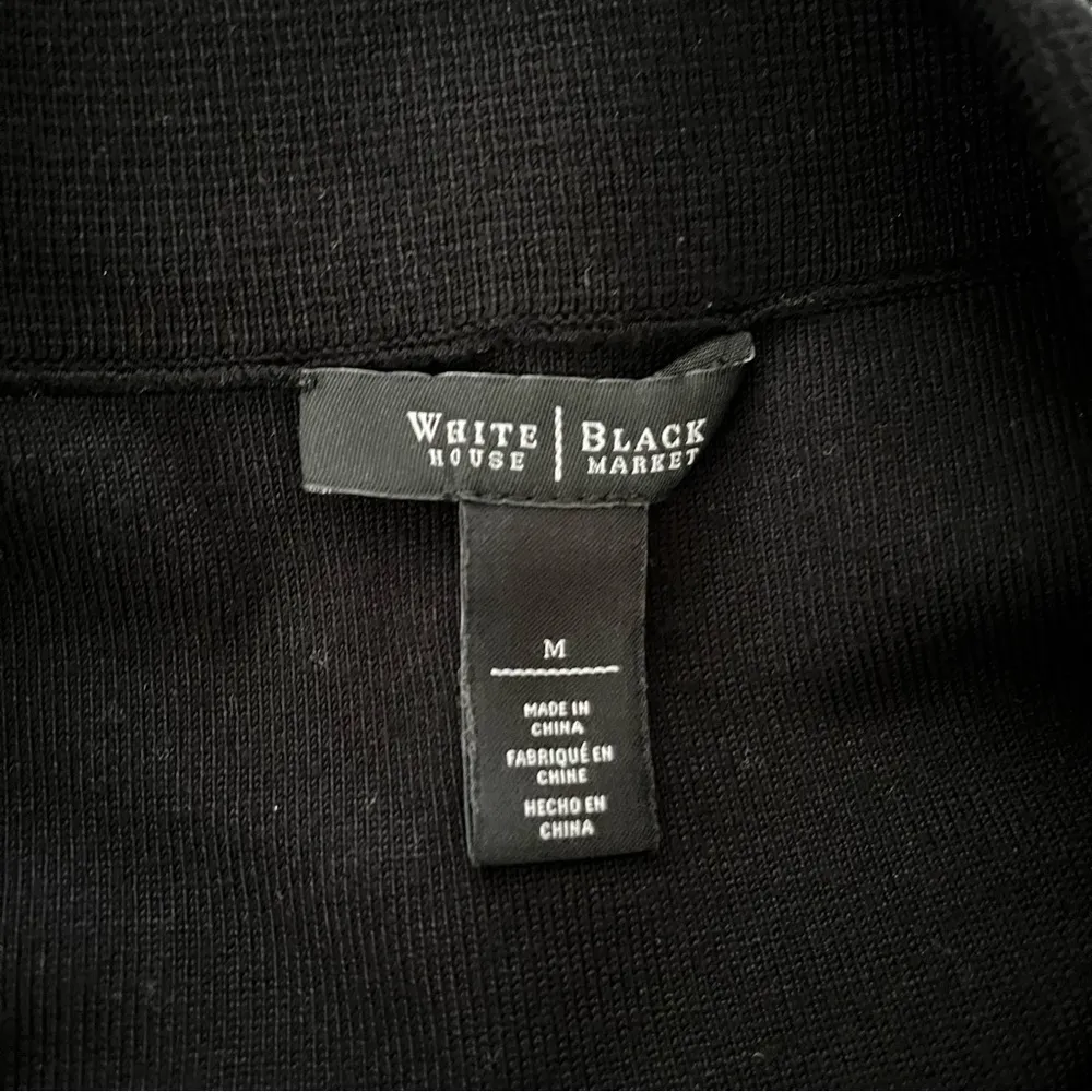 White House Black Market Geometric Knit Black Gray Sweater Mini Dress, Sz M - Image 11