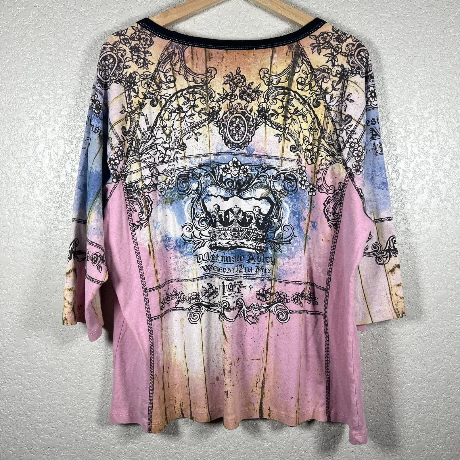 Vintage Vanilla Sugar Tshirt Top Womens Plus Fits L Y2K Hippie Punk Grunge Regal Pink Size L - Image 7