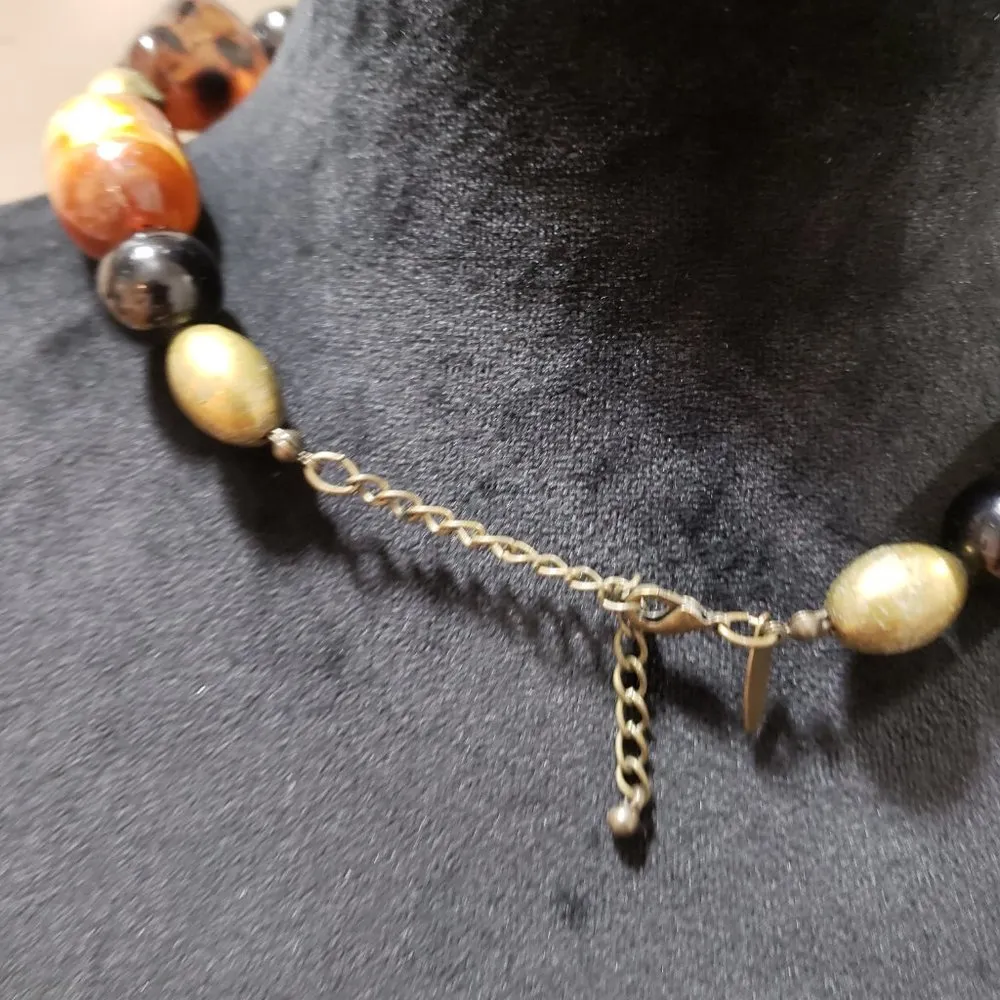 New York Womens Fashion Chunky Faux Baltic Amber Beaded Necklace with Lobster… - Image 6