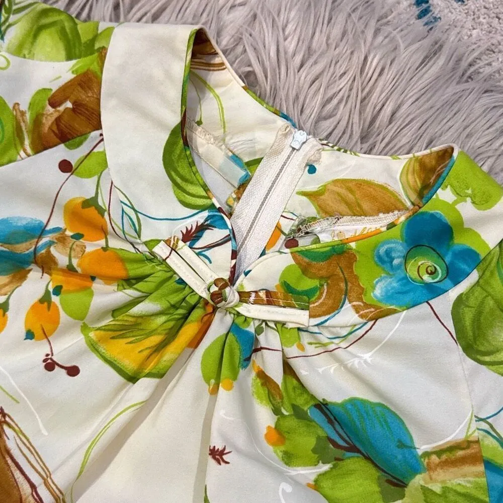 Vintage 1960’s Keliis of Hawaii Dress size 14 Green - Image 2