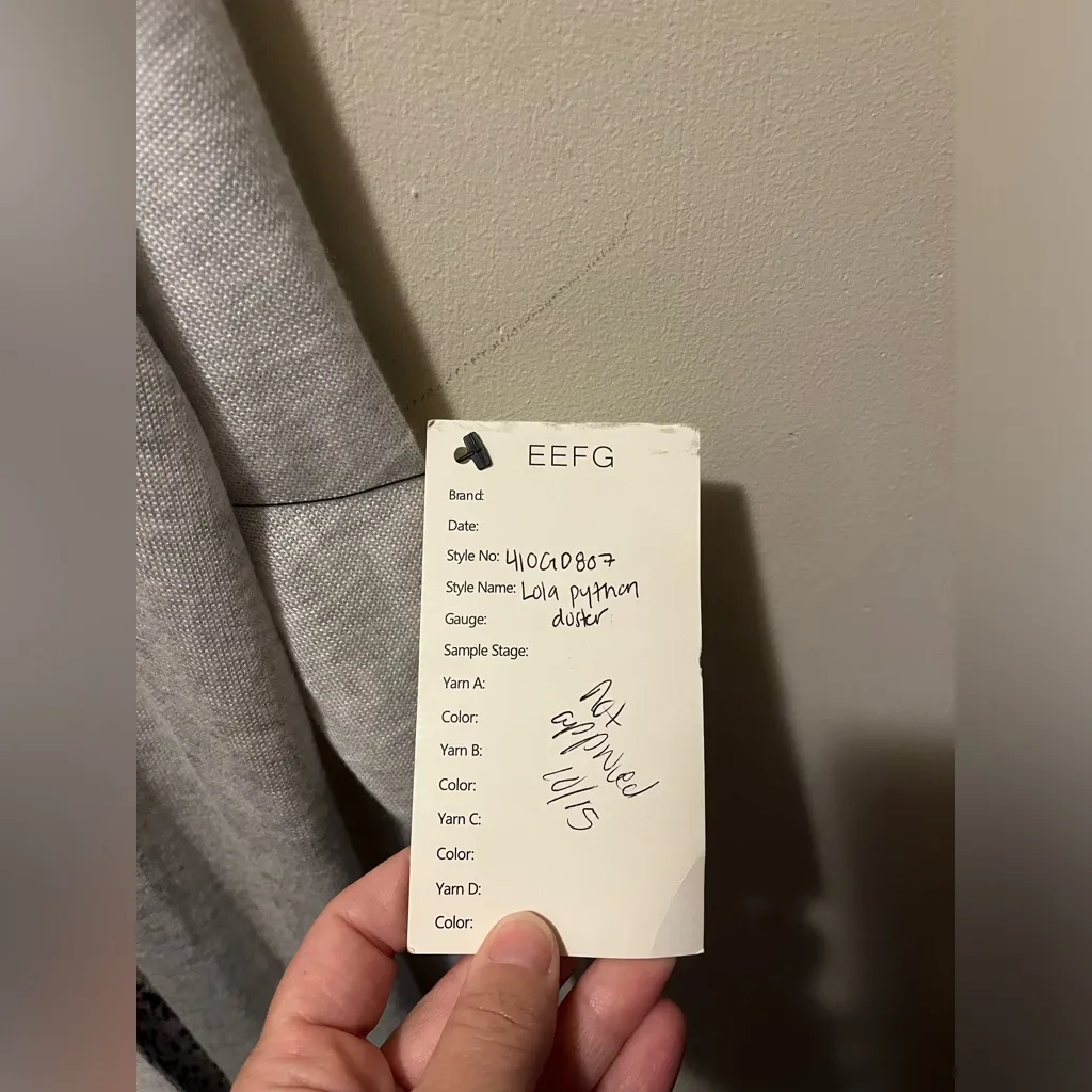 NWT Sample (never‎ made) one grey day duster sz small White - Image 6