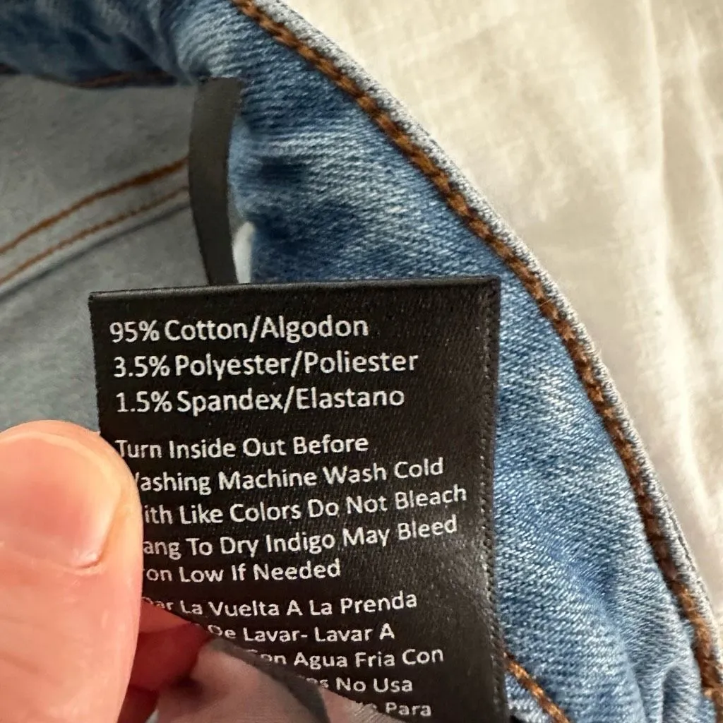 Risen Women’s 28 Blue Denim Play My Music Straight Leg Jeans - Image 6