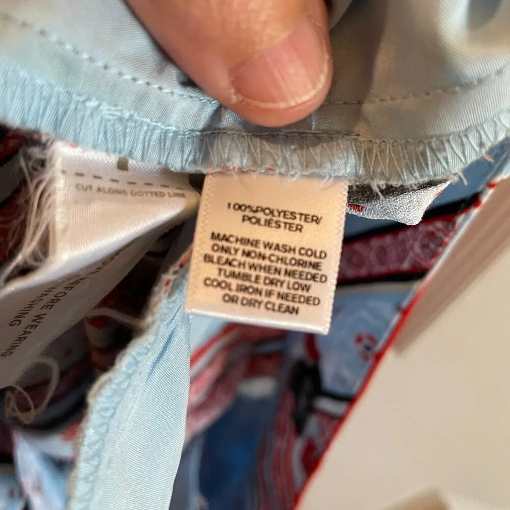 Ann Taylor Loft Womens Shorts Size 6 Blue Red Floral 3.5” inseam - Image 9