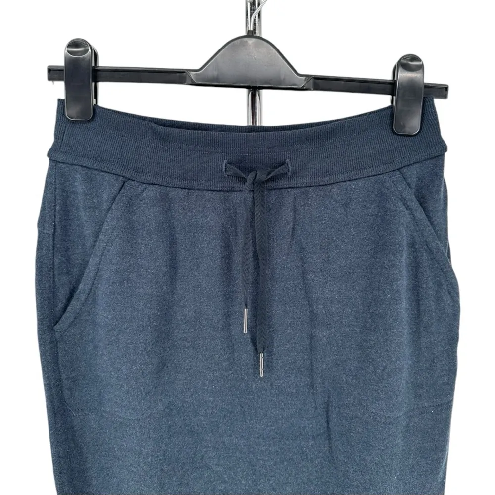 Prana Cozy Up Midi Skirt in Nautical Heather Navy Blue size XS Cozy Stretch - Image 4