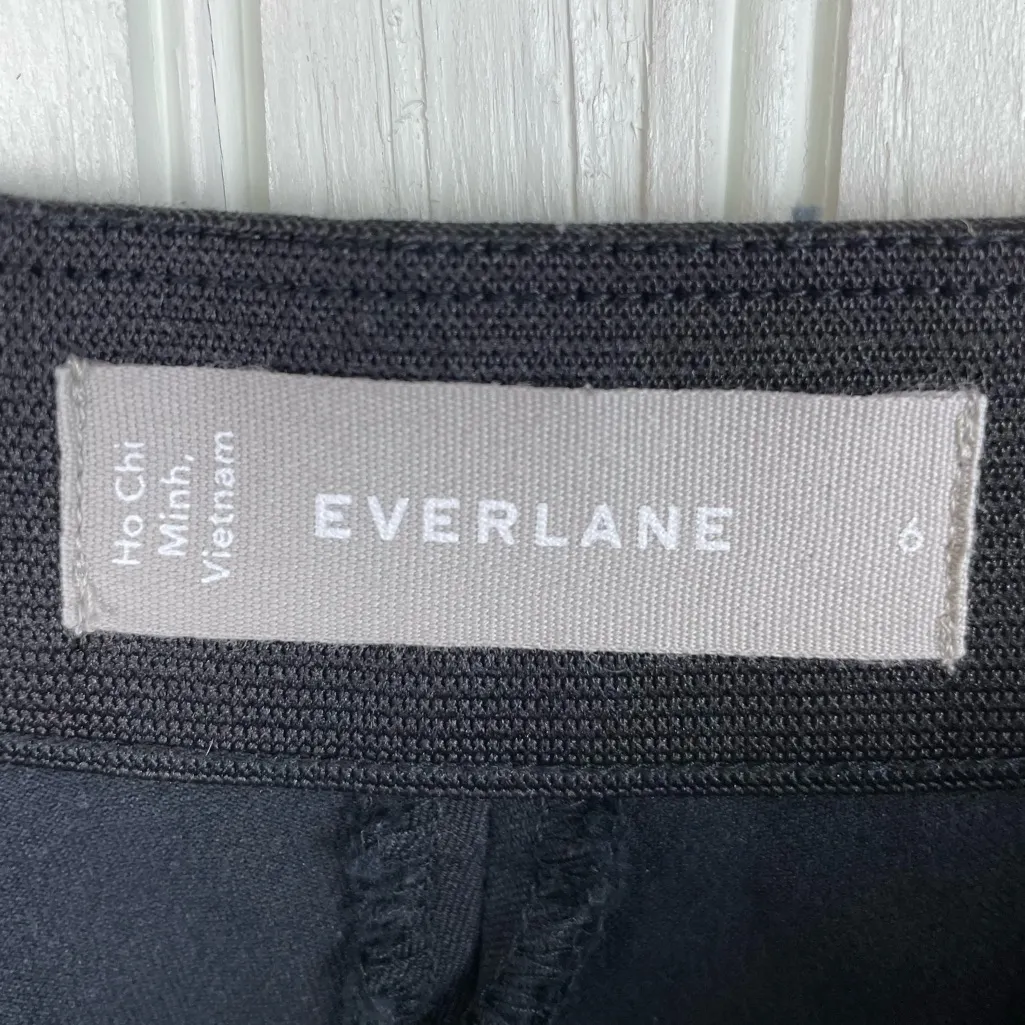 Everlane Women's The Side Zip Stretch Cotton Pants in Black Size 6 Minimalist - Image 5
