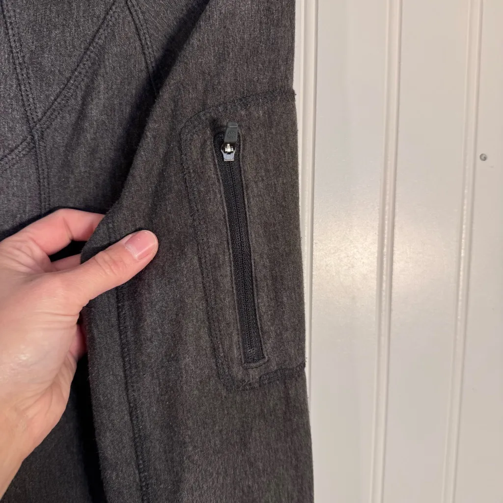 Athleta Full Zip Charcoal Gray Athletic Hoodie Thumb Hole Women’s Size Small - Image 5