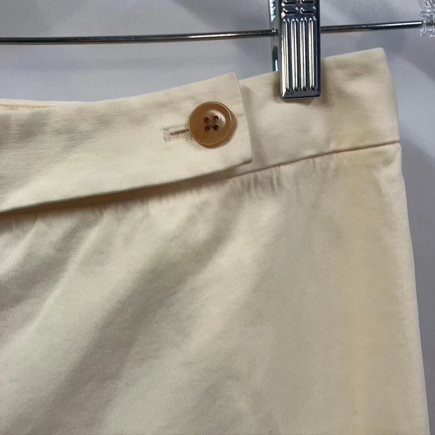 Tommy Bahama Vintage‎ Cotton Blend Pants Womens 8 High Rise cream Spring Beach - Image 2