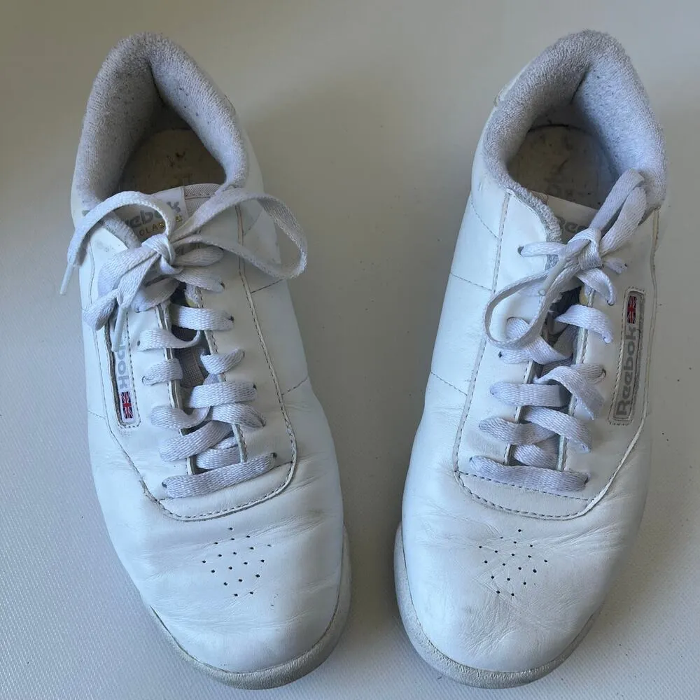 Vtg REEBOK Princess Womens Sneakers Shoes Sz 8D White Classic Preppy Tennis 90s - Image 3