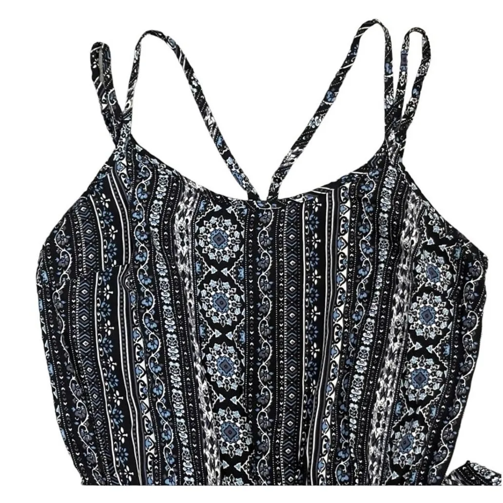 Papaya Black Smocked Bodice Jumpsuit Size S - Image 4