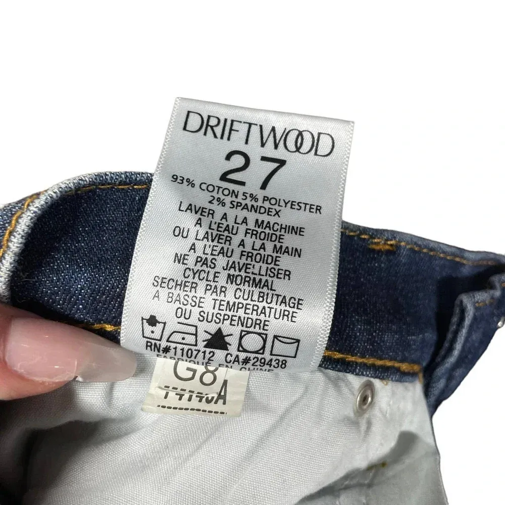 Driftwood Colette Cropped Embroidered Jeans Size‎ 27 - Image 11