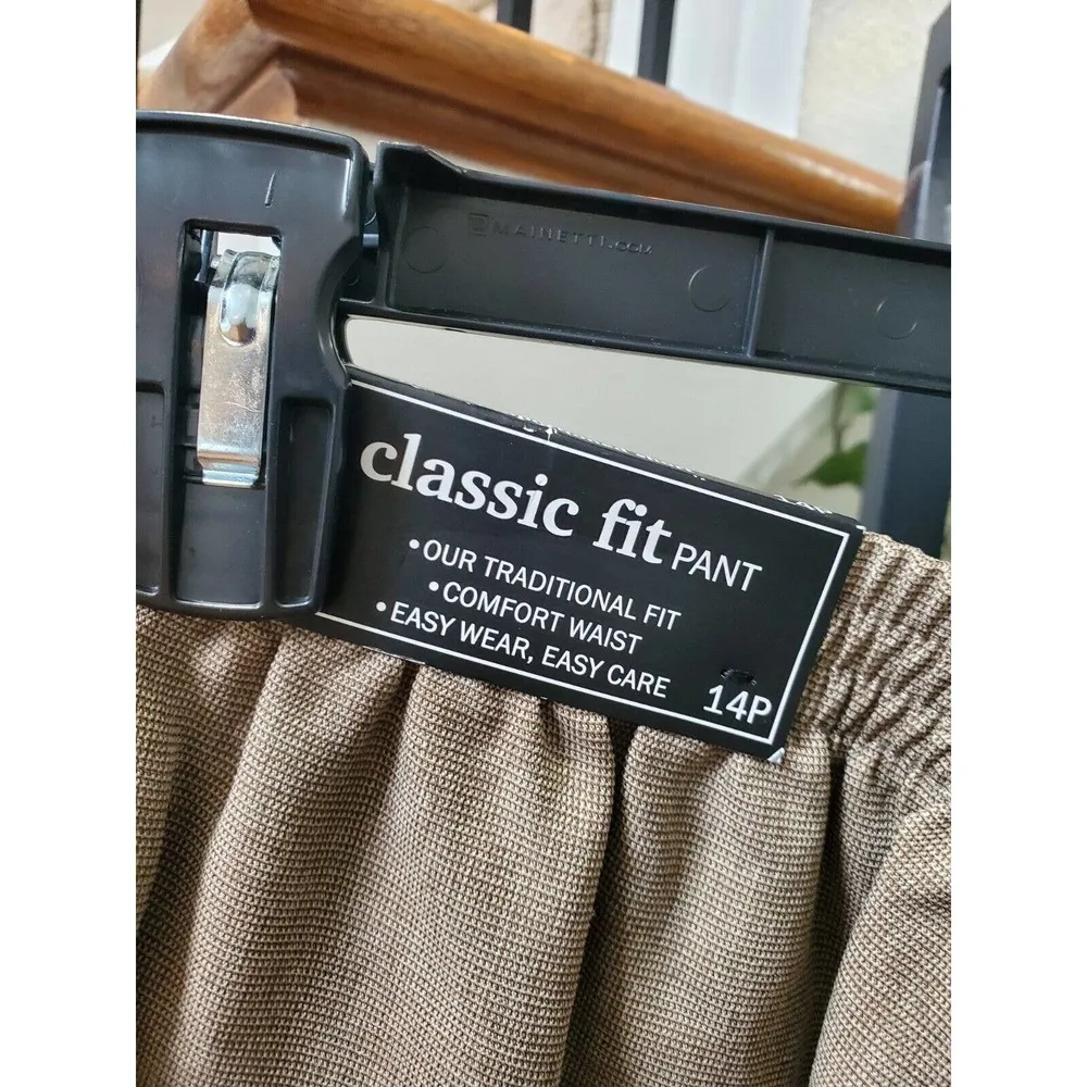 Alfred Dunner Women's Gray Polyester Mid Rise Wide Legs Comfort Waist Pants 14P - Image 7