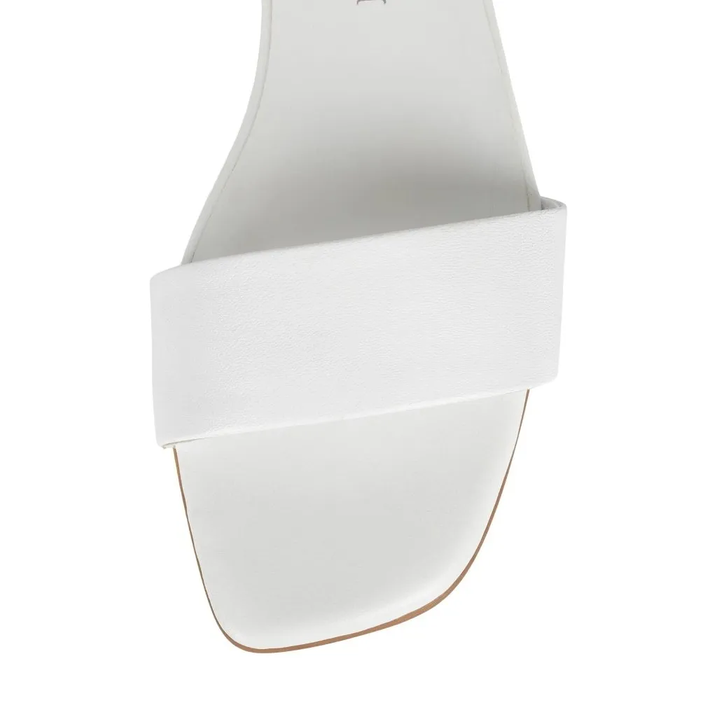 Jeffrey Campbell Vellum Sandals in White 9 Womens Leather flat slides - Image 12