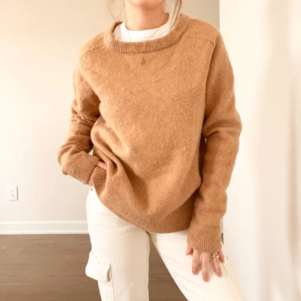 Daily Ritual Women's Tan Crew Neck Sweater Size M - Image 2
