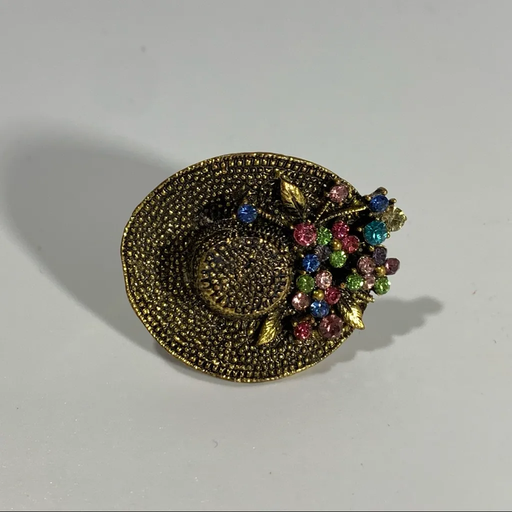 Vintage Adjustable Floral Rings Bundle Lot Set of 3 Cottage Whimsigoth Black - Image 4