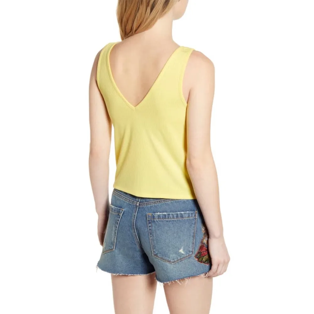 Love, Fire  Knotted Rib Tank Top M NWT - Image 2