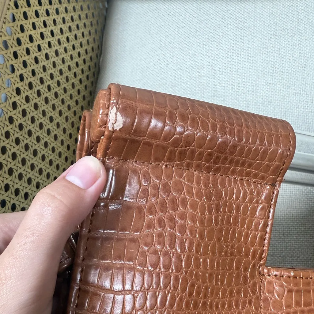 NWT Beis The Crossbody In Cognac Croc - Image 10