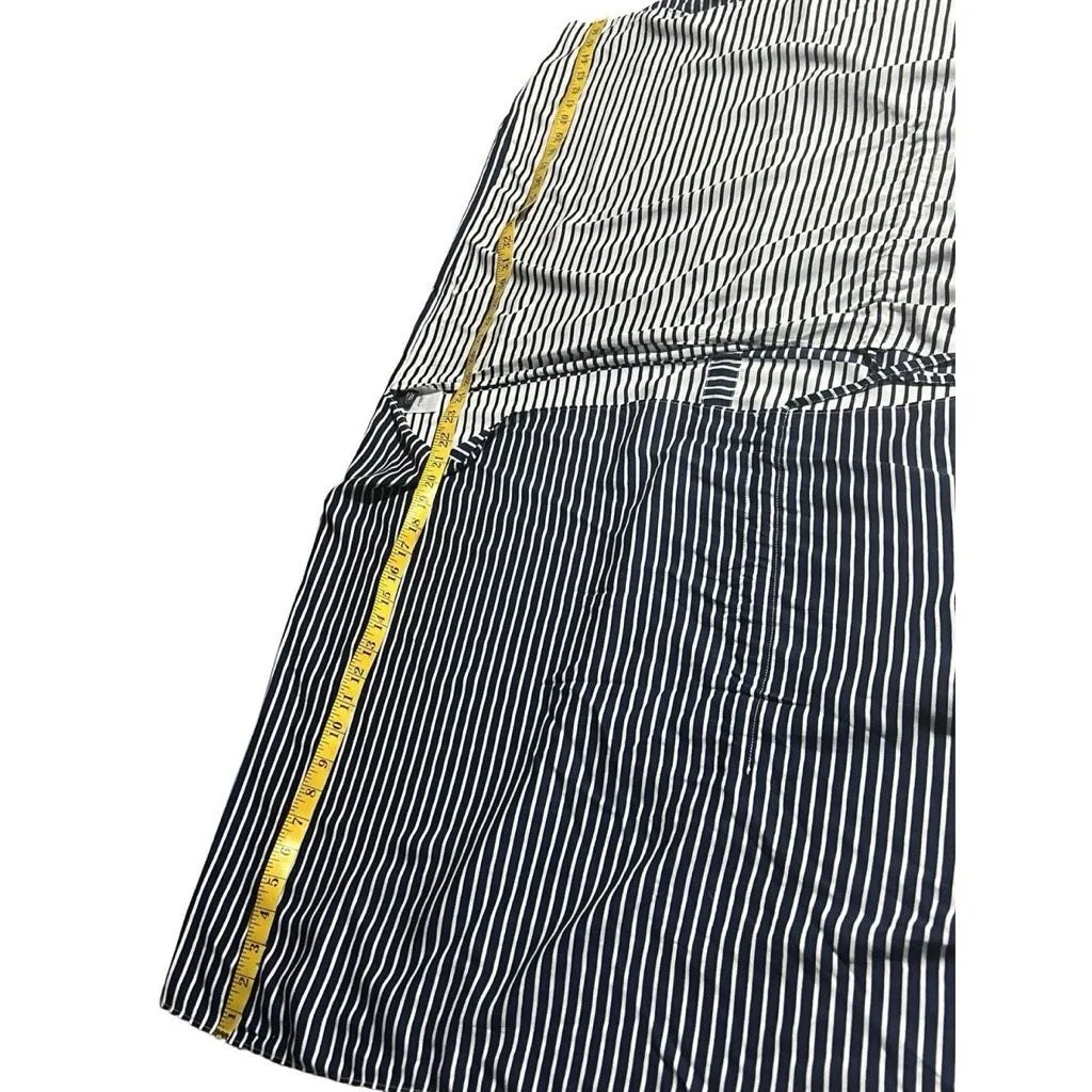 Lands End OS drawstring waist striped Kimono Blue - Image 8