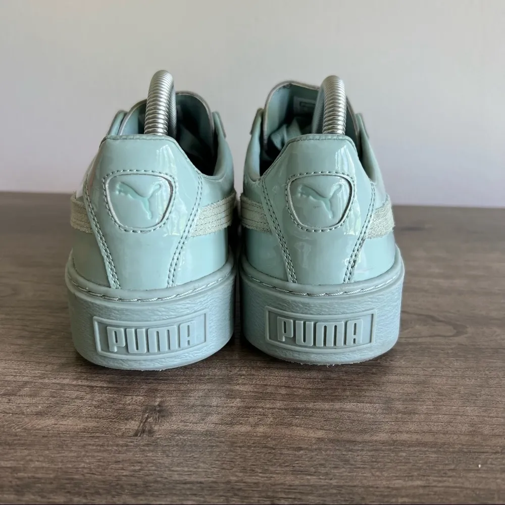 Puma Basket Platform Patent Leather Women’s Shoe Size 10 #484 - Image 5