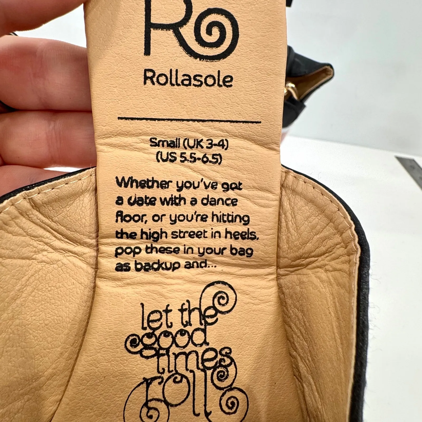 Rollasole Black Vegan Leather Mules Slip On Flats Gold Horsebit Shoes 5.5 - Image 11