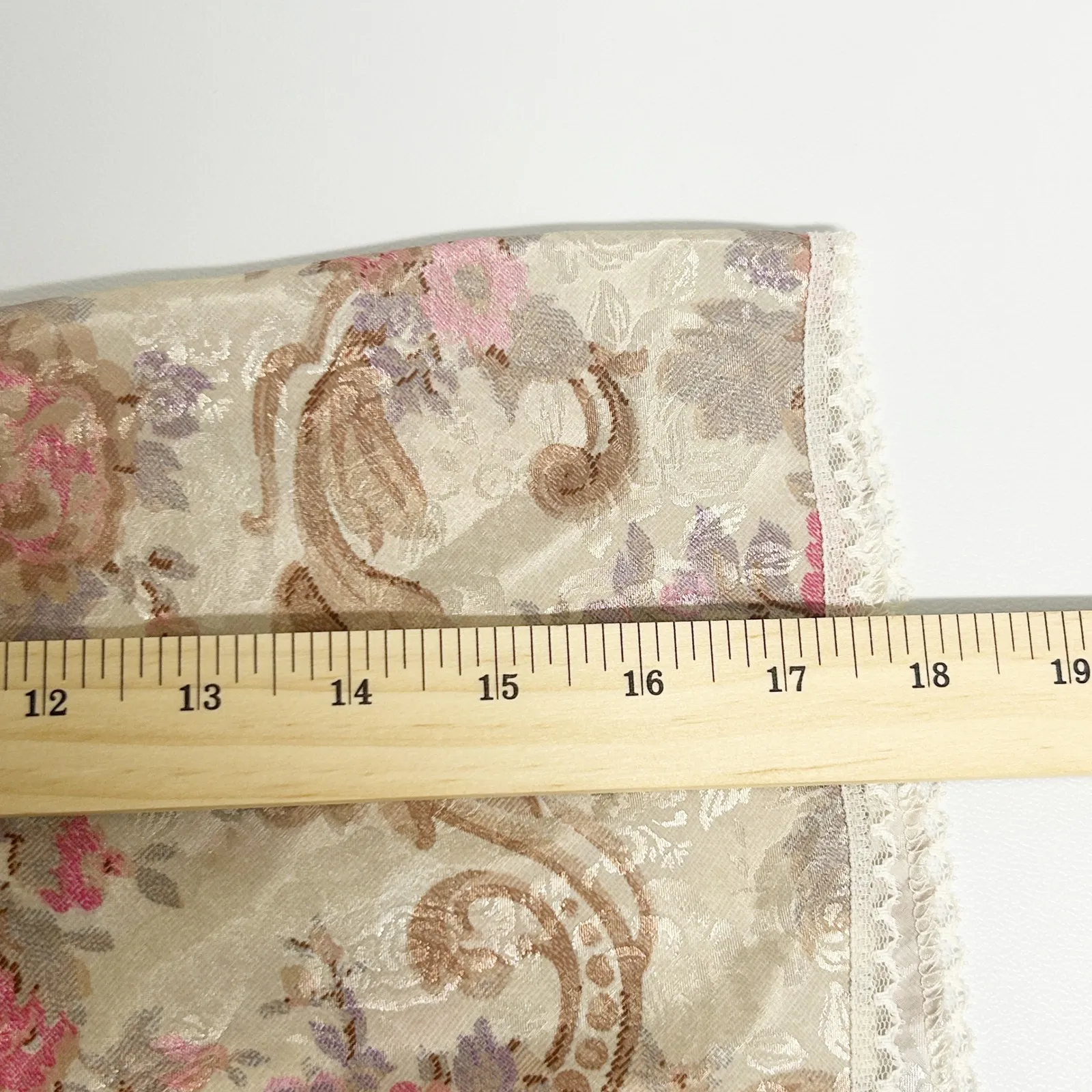 Escapades Womens Vintage 90s Lingerie Coquette Floral Lace Trim Cami Top Size S Tan - Image 9