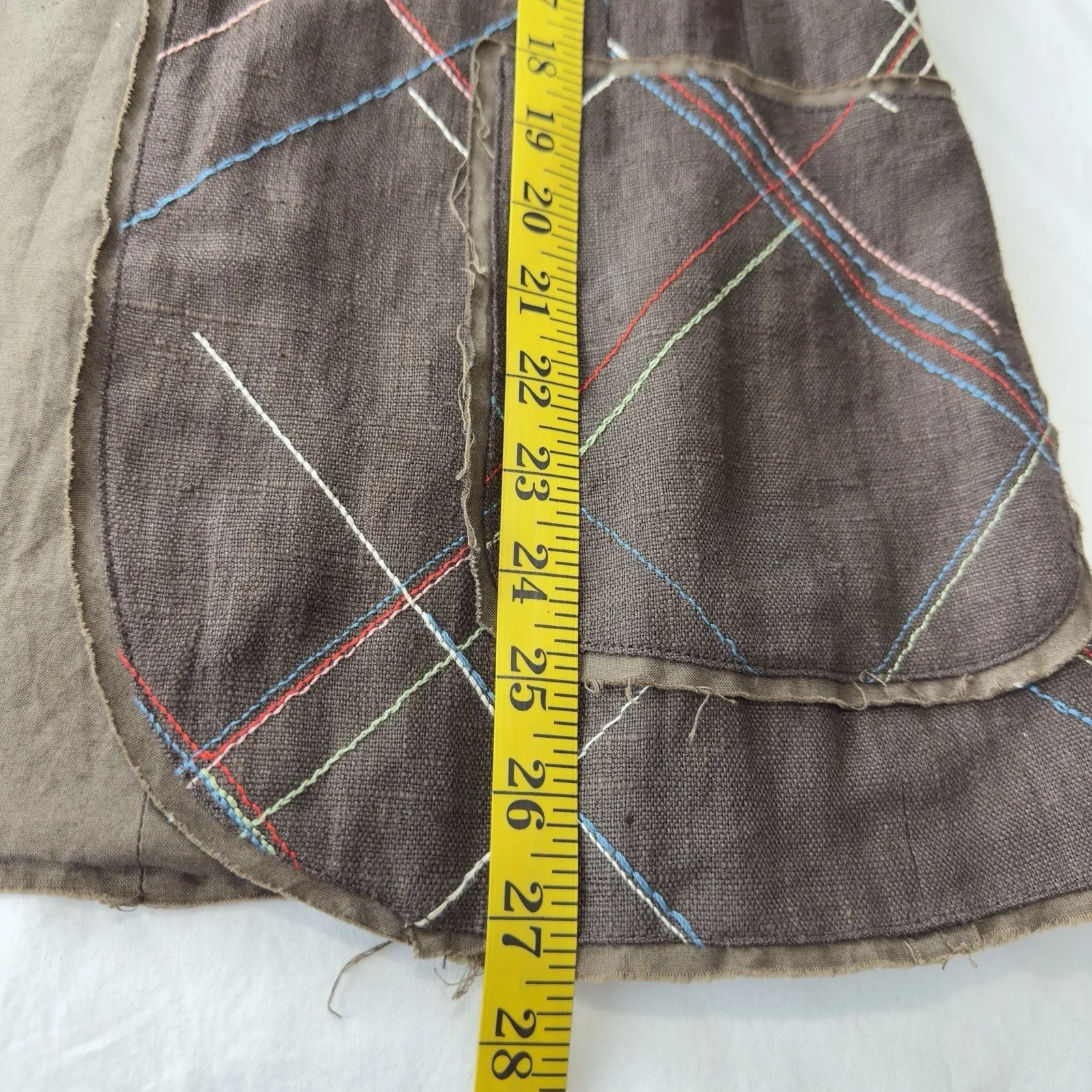 Moschino Cheap and Chic Women’s Blazer Size 6 Linen Stitched Plaid Vintage Boho Brown - Image 15