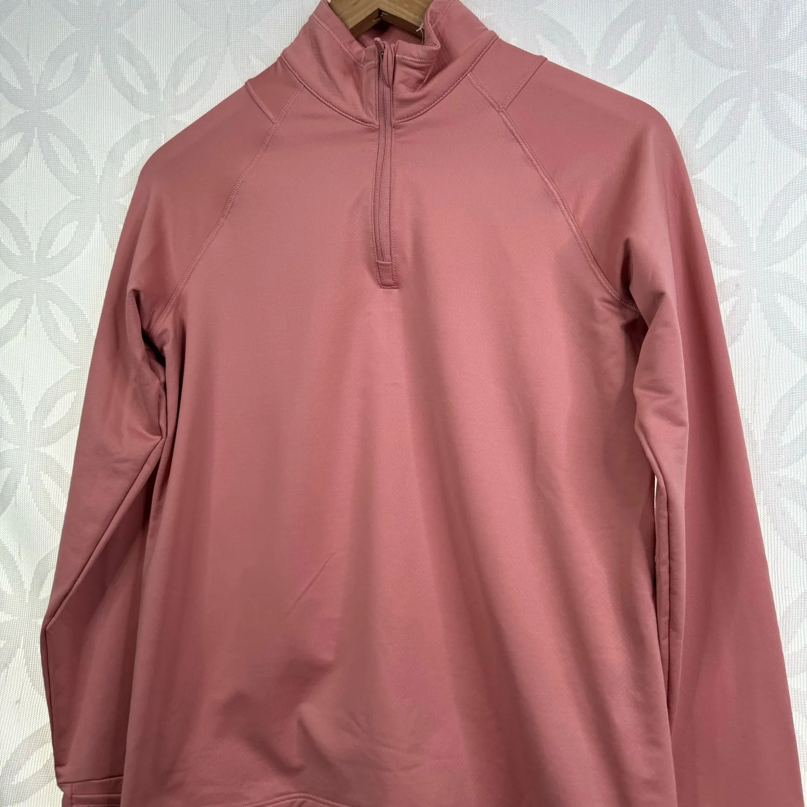 Athleta Conch Pink Whistler Half Zip Back Zip Pocket Pullover‎ Size XS - Image 5