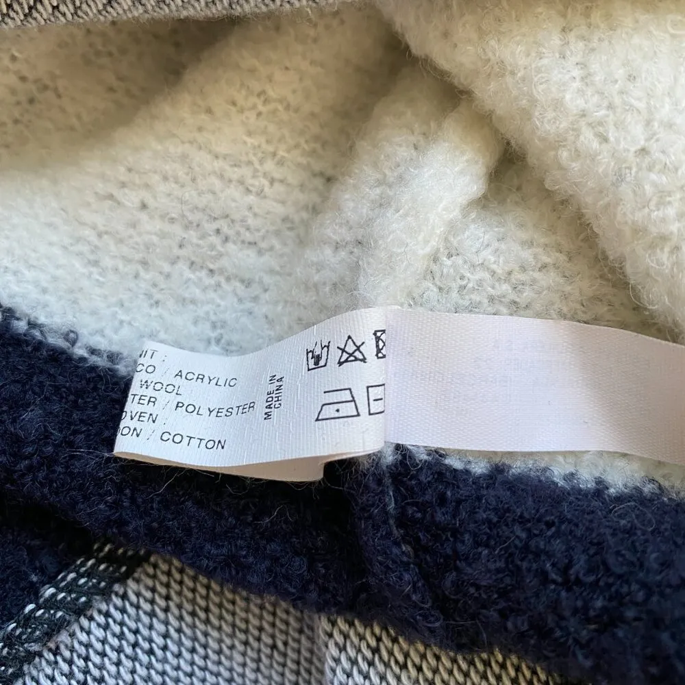 Anthropologie Sita Murt Long Sleeve Striped Wool Sweater Women Small Black White - Image 13