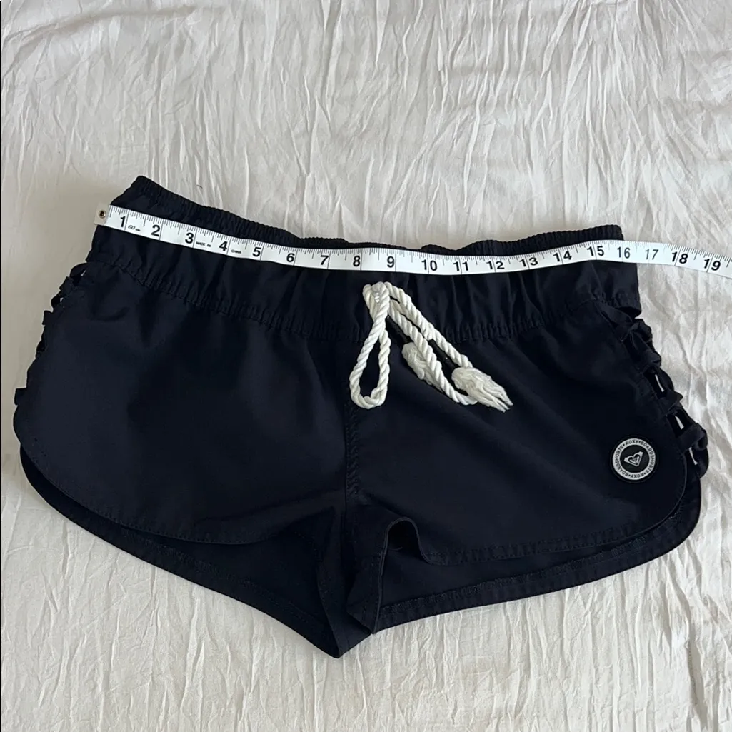 Roxy Black and White Athletic Shorts with Drawstring Waist‎ - Image 5