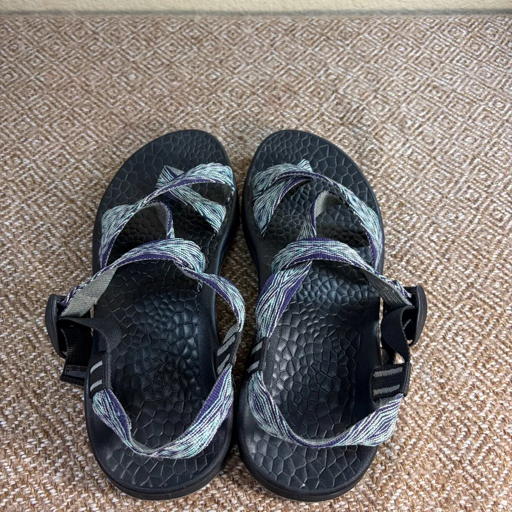 Chaco Z/2 Classic Sport Hiking Blue Aztec Straps Sandals Women Sz 8 Boho Casual - Image 5