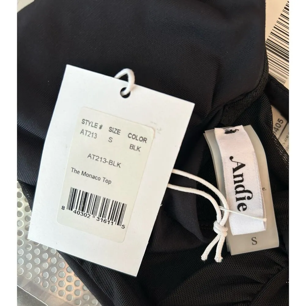 Andie Swim x Demi Moore The Monaco Bikini Top in Black S NWT - Image 5