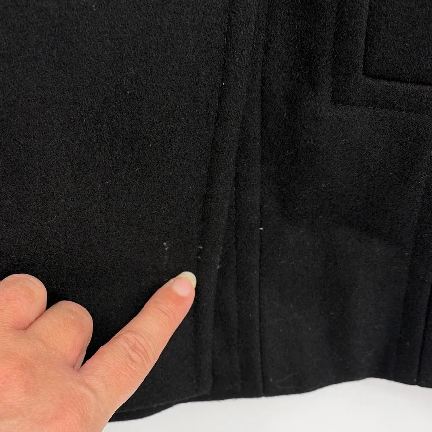 Jason Kole Peacot Womens Coat Sz M Double Breasted Minimalist Professional Black Size M - Image 5