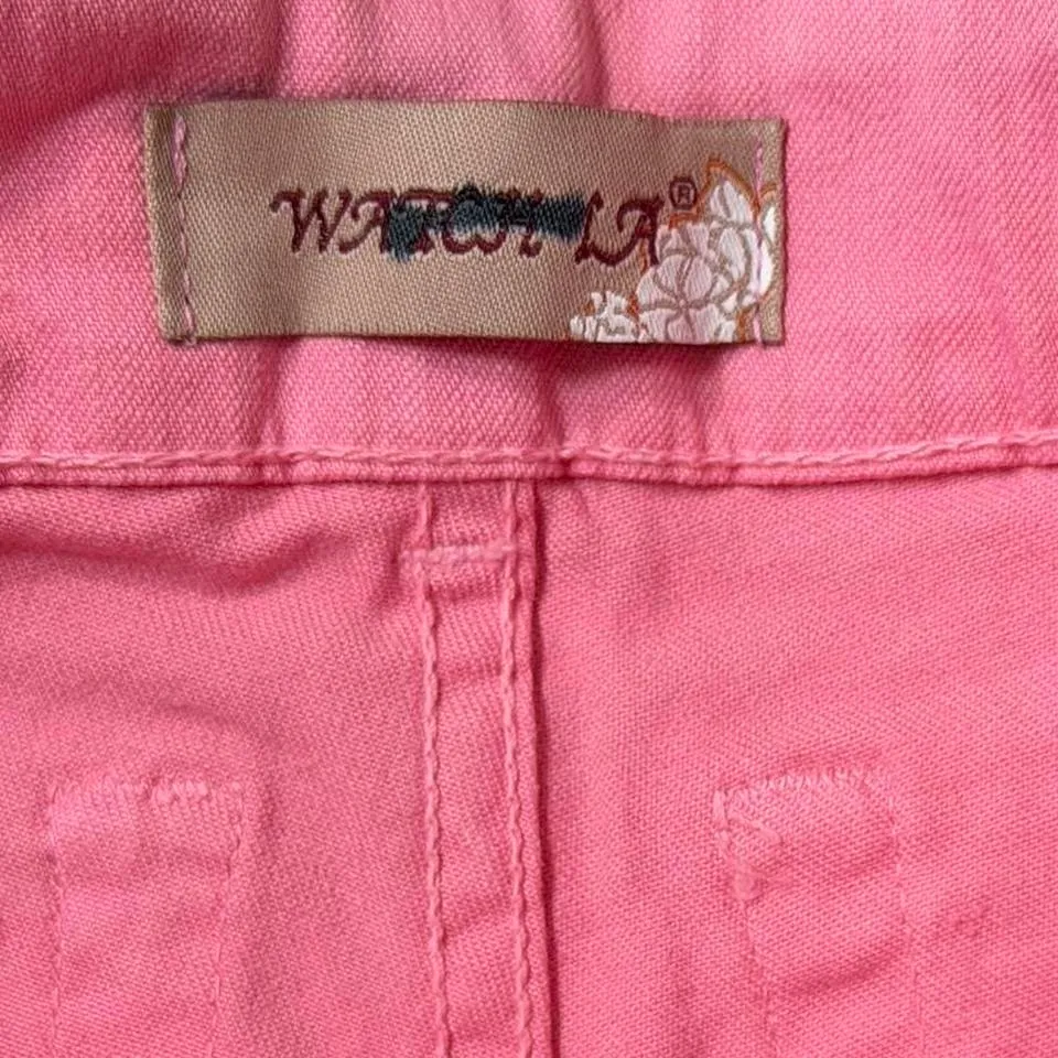 Y2K Pink Low Rise Ripped Flare Jeans Size 0 - Image 4