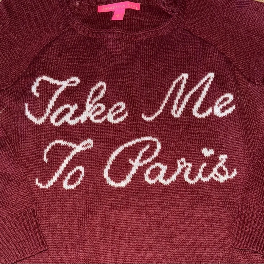 Rebellious One Burgundy Sweater - Take Me To Paris - Image 2