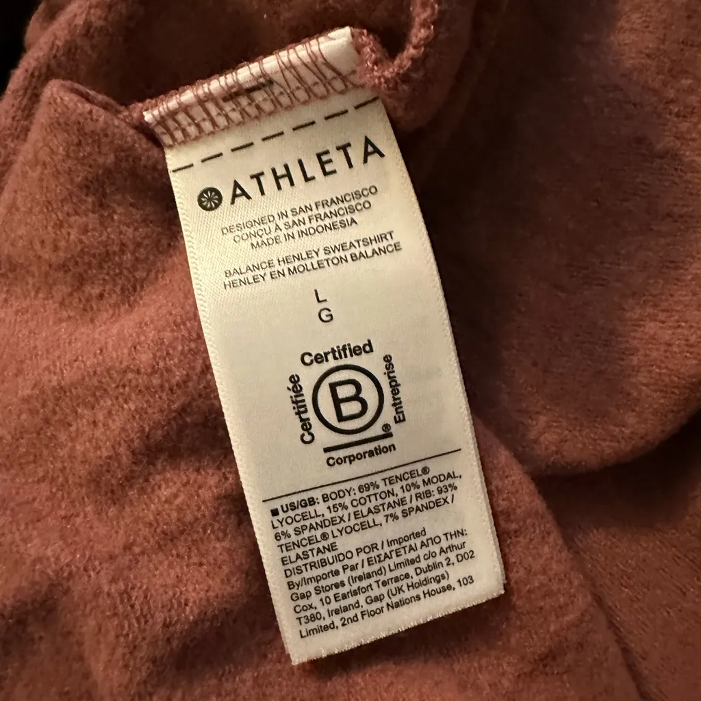 Athleta Balance Henley Sweatshirt Size L - Image 5