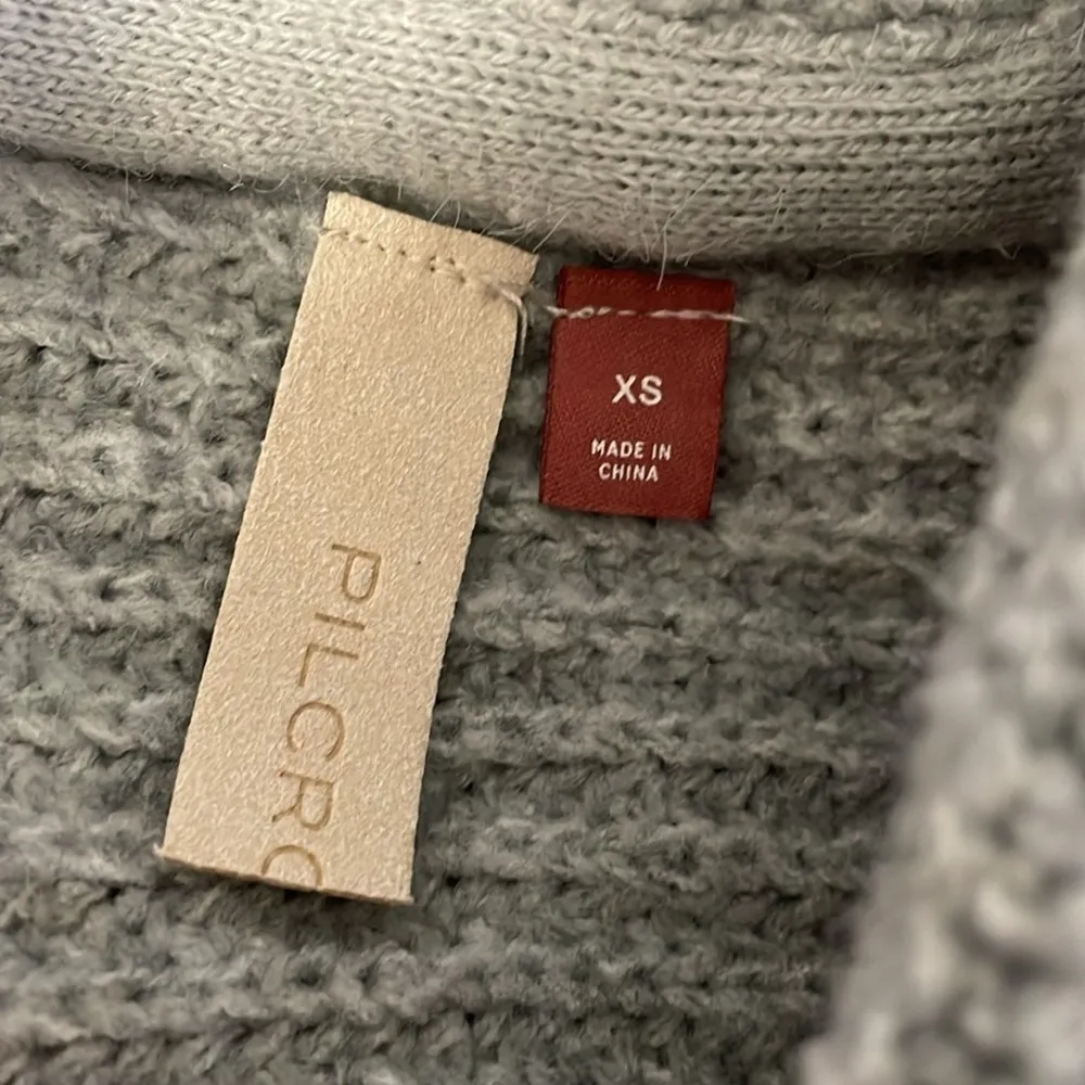 Pilcro Grey Ribbed Cowlneck Sweater - Image 4