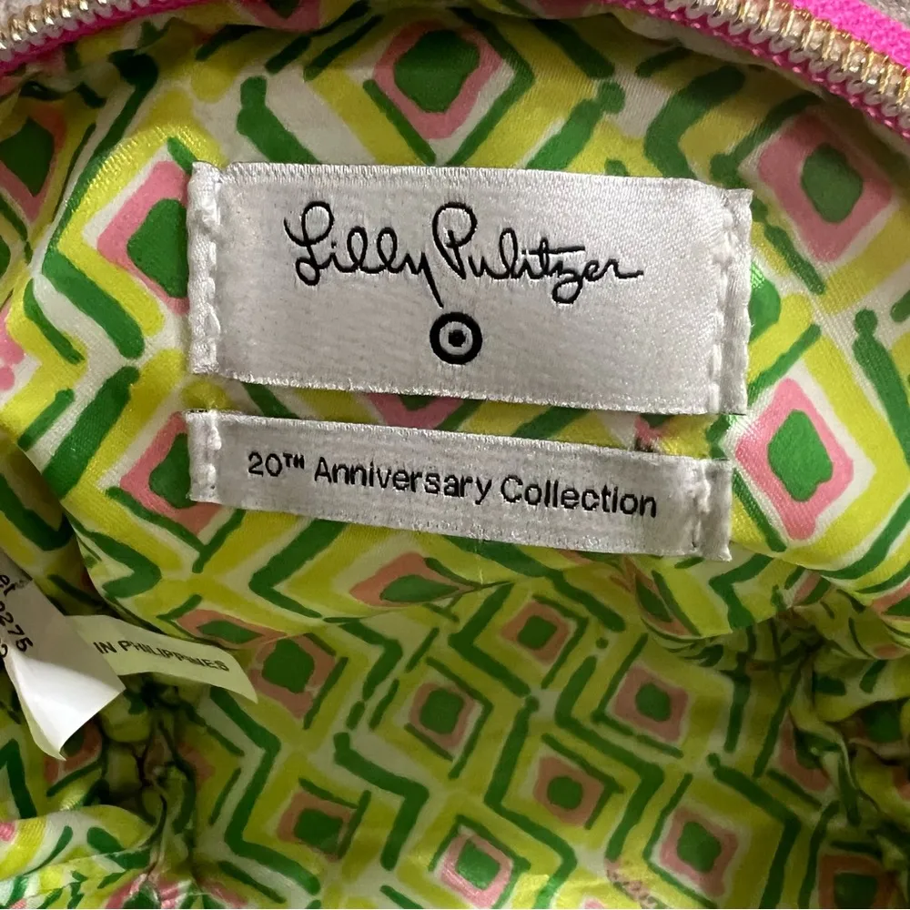 Lilly Pulitzer Target 20th Anniversary Floral Round Cosmetic Bag Clutch Purse - Image 4