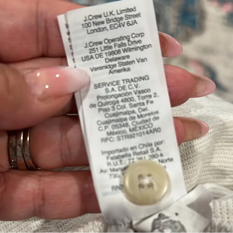 Madewell Bubble-Sleeve Ivory Cardigan Women's V-Neck Sweater Top XL - Image 7