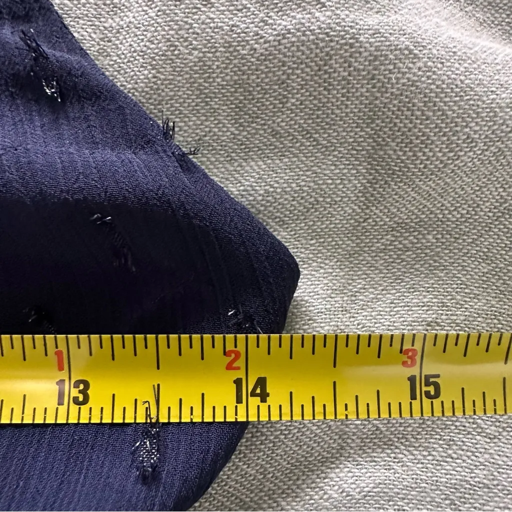 Revolve Superdown Mila Deep V Mini Dress Navy Blue Sparkles Size XS - Image 7