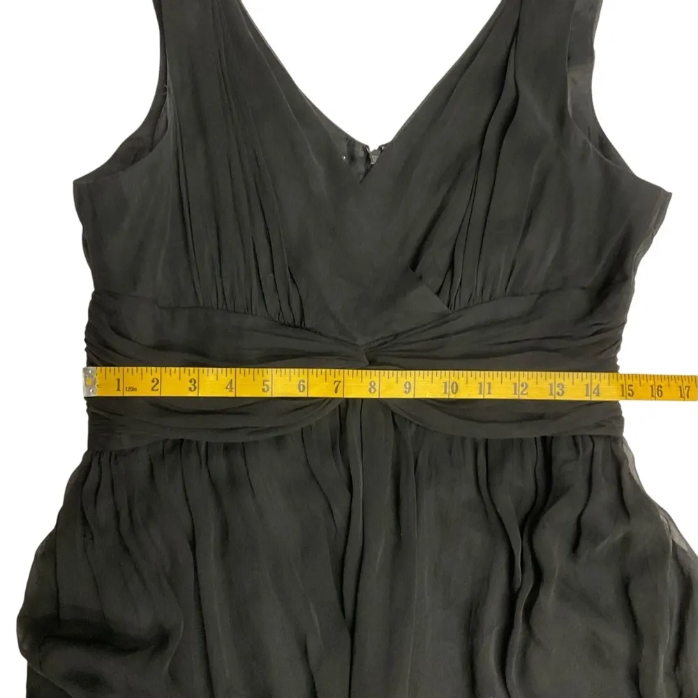 Donna Morgan Women's‎ Jessie Sleeveless Chiffon Cocktail Dress 12 Black Wedding - Image 12