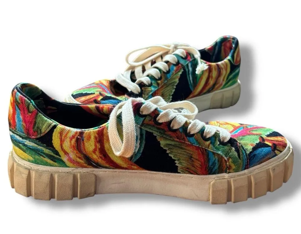 Farm Rio Black Multicolor Banana Platform Sneakers - Size 9.5 Women's - Image 2