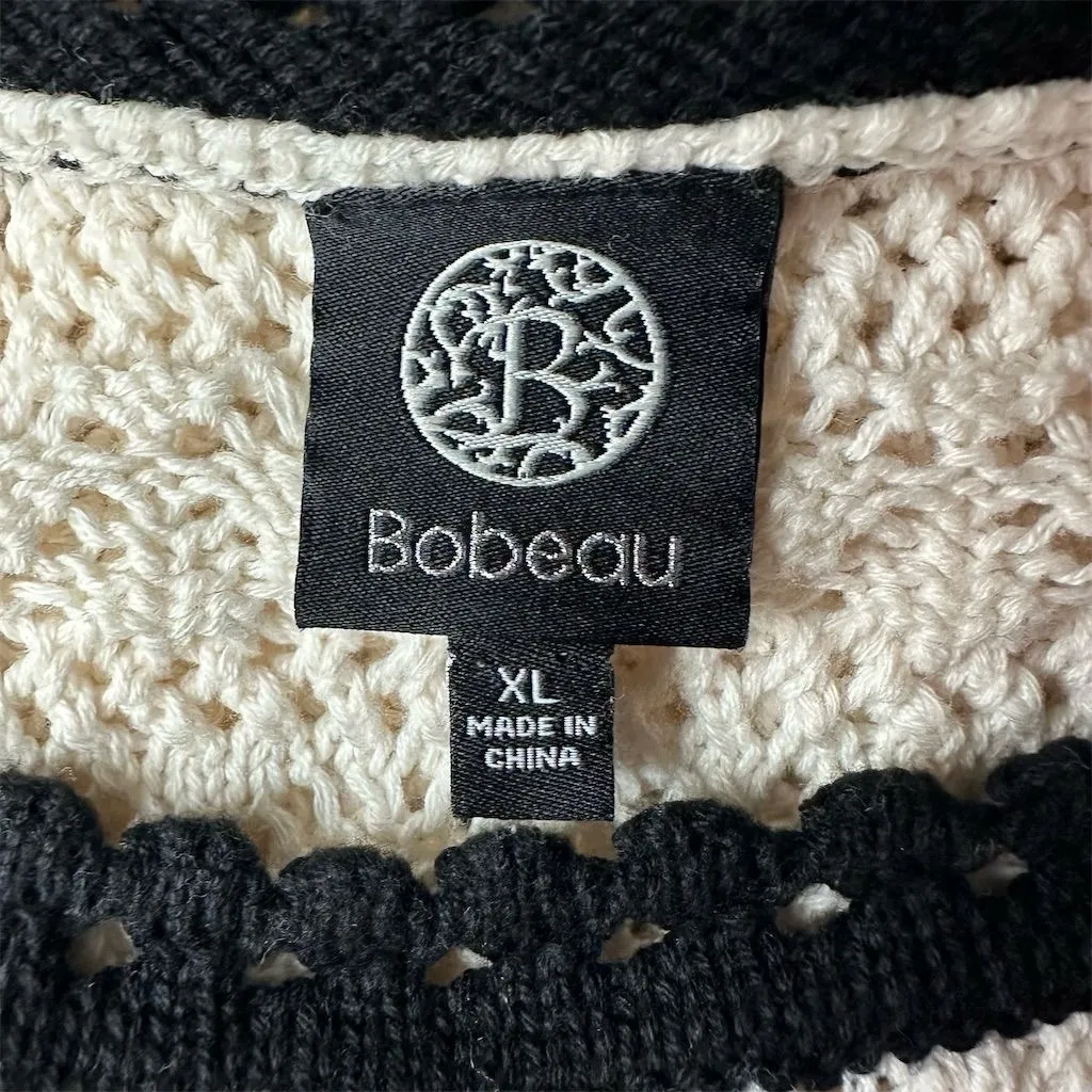 Bobeau Women's XL Adri Cream Sleeveless Crochet Sweater Vest Shell Stitch Fix - Image 7