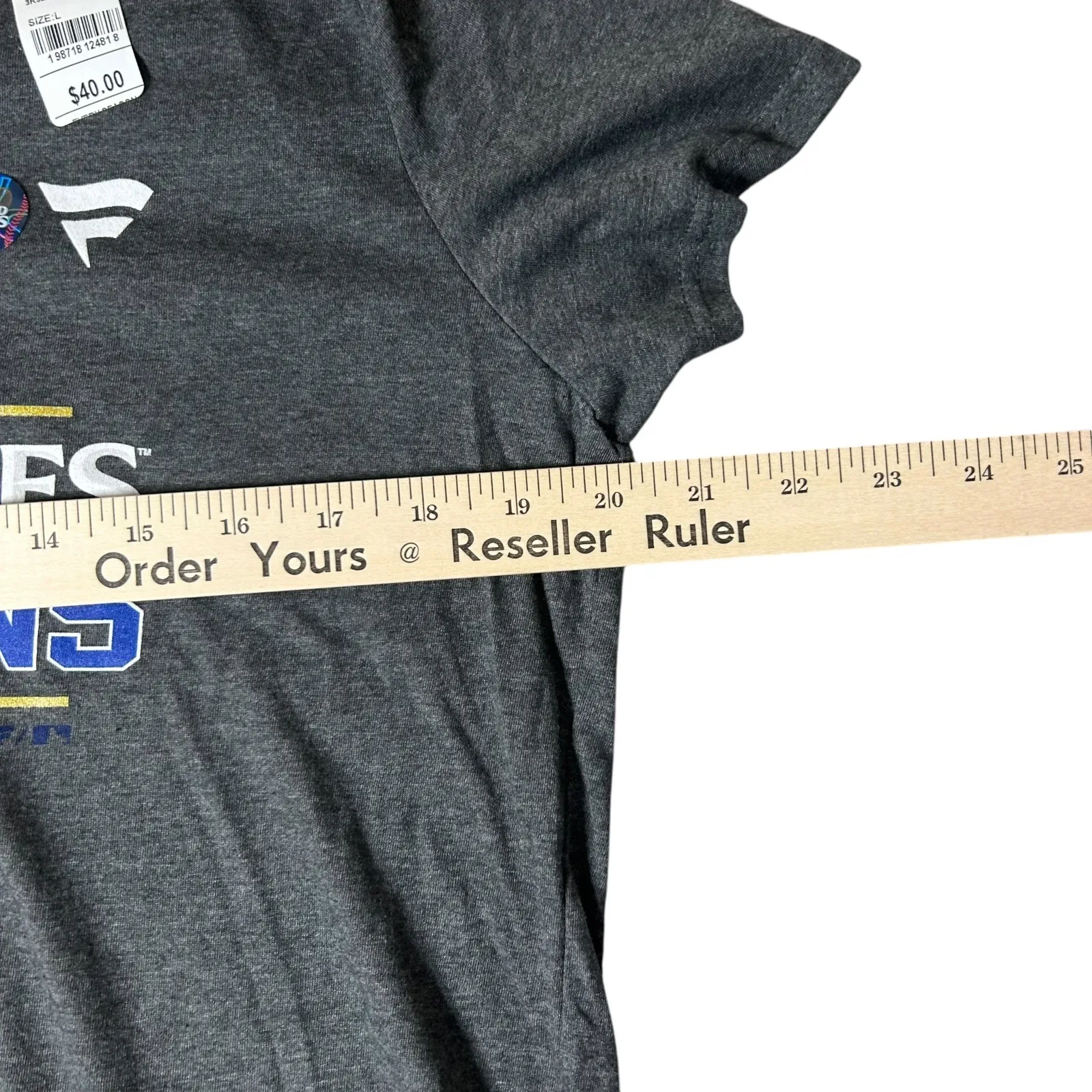 NEW Los Angeles Dodgers T Shirt Womens L Gray Fanatics‎ World Series 2024 MLB - Image 8